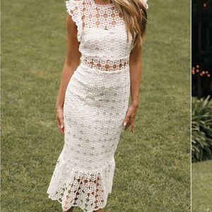 Petal and Pup white lace dress